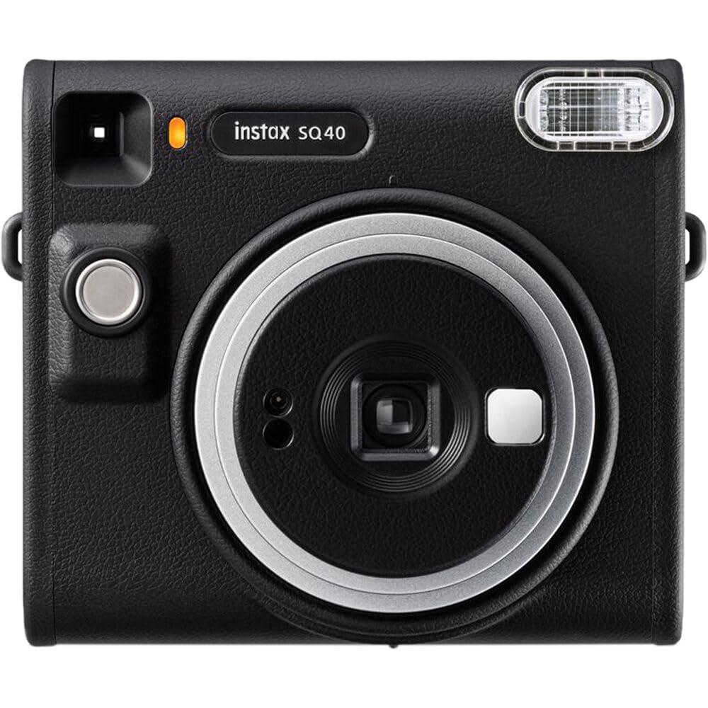 CÁMARA FUJIFILM INSTANTÁNEA INSTAX SQUARE SQ40 C/20 EXP. ESTUCHE Y PAÑO SET 4 PZS | NEGRO VINTAGE - 3