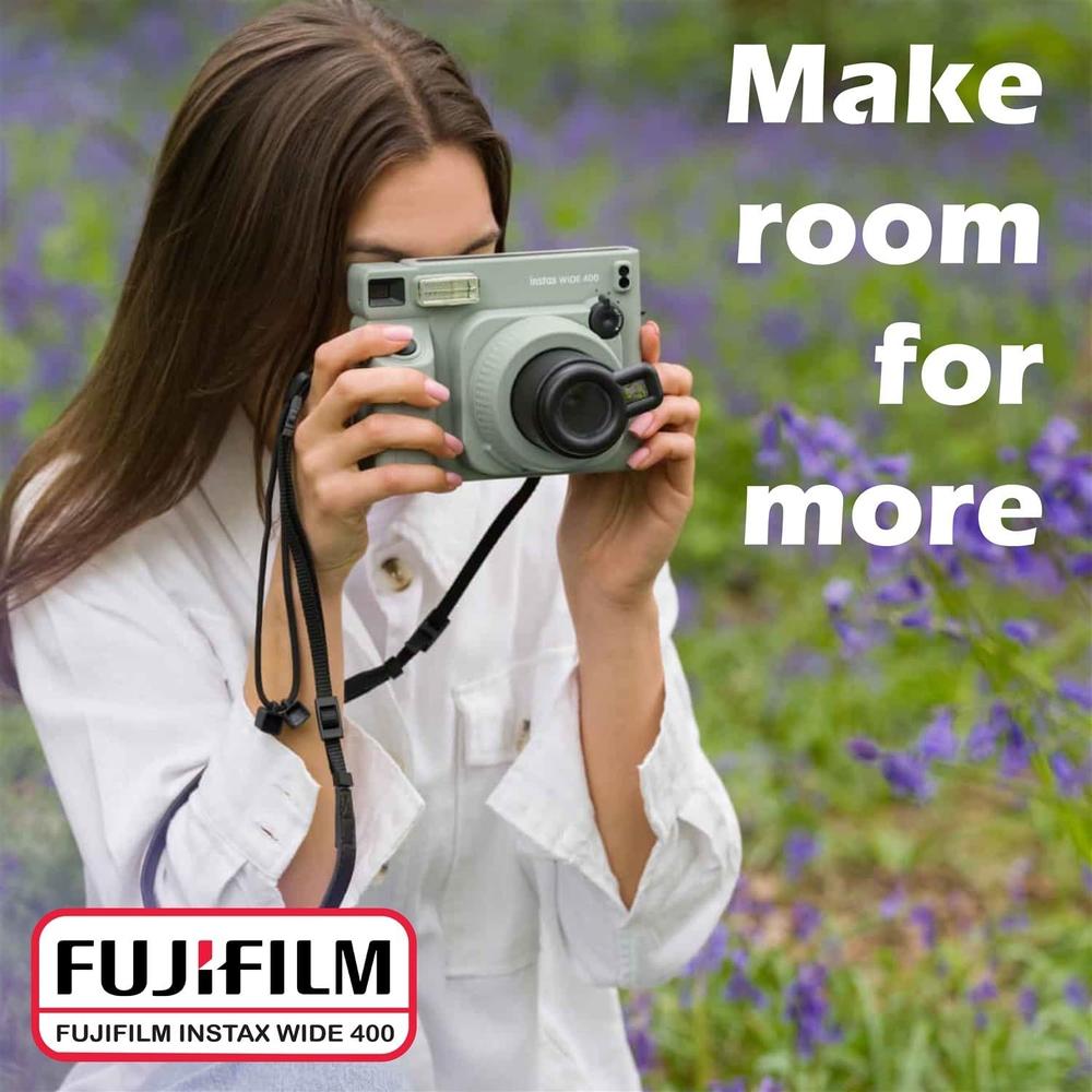 CÁMARA FUJIFILM INSTANTÁNEA INSTAX WIDE 400 C/40 HOJAS Y ESTUCHE SET 3 PZS | VERDE SAGE - 5