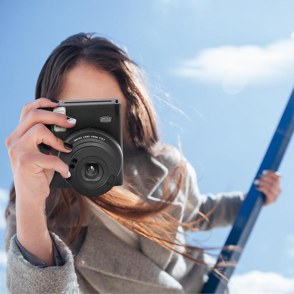 CÁMARA FUJIFILM INSTANTÁNEA INSTAX MINI 99 C/20 HOJAS ESTUCHE ÁLBUM Y PAÑO SET 5 PZS | NEGRO - 5