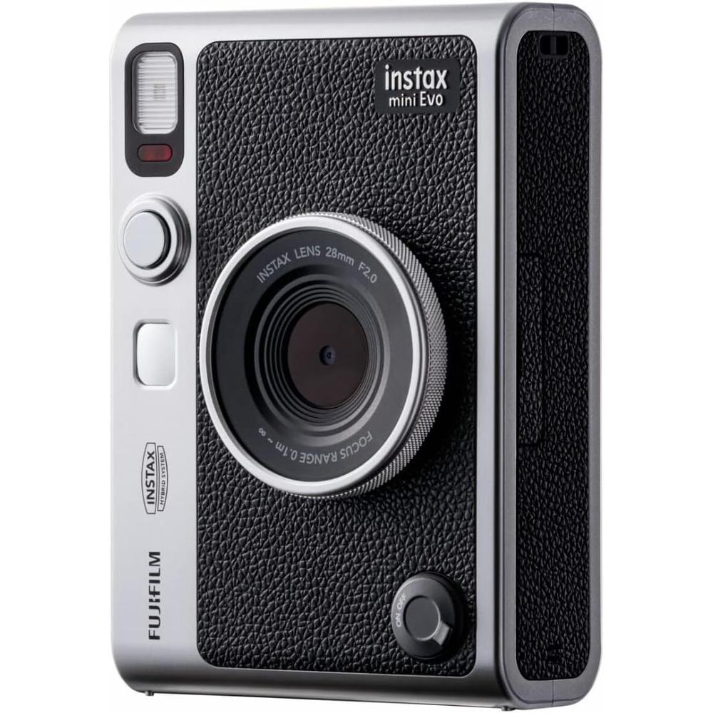 CÁMARA FUJIFILM HÍBRIDA INSTAX MINI EVO C/20 EXP. CAJA FOTOS MARCOS Y POSTALES SET 5 PZS | NEGRO - 5