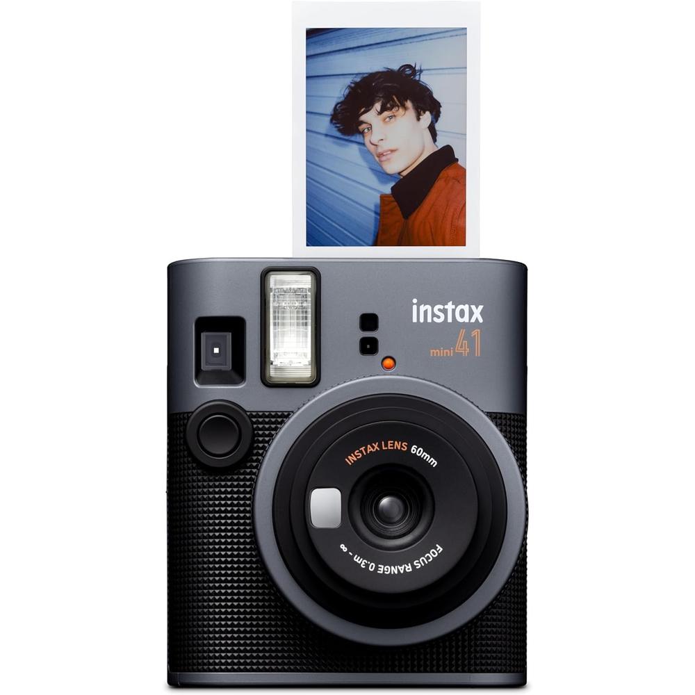 CÁMARA FUJIFILM INSTANTÁNEA INSTAX MINI 41 C/40 HOJAS ESTUCHE VINTAGE ÁLBUM Y ACC. SET 5 PZS | NEGRO VINTAGE - 3