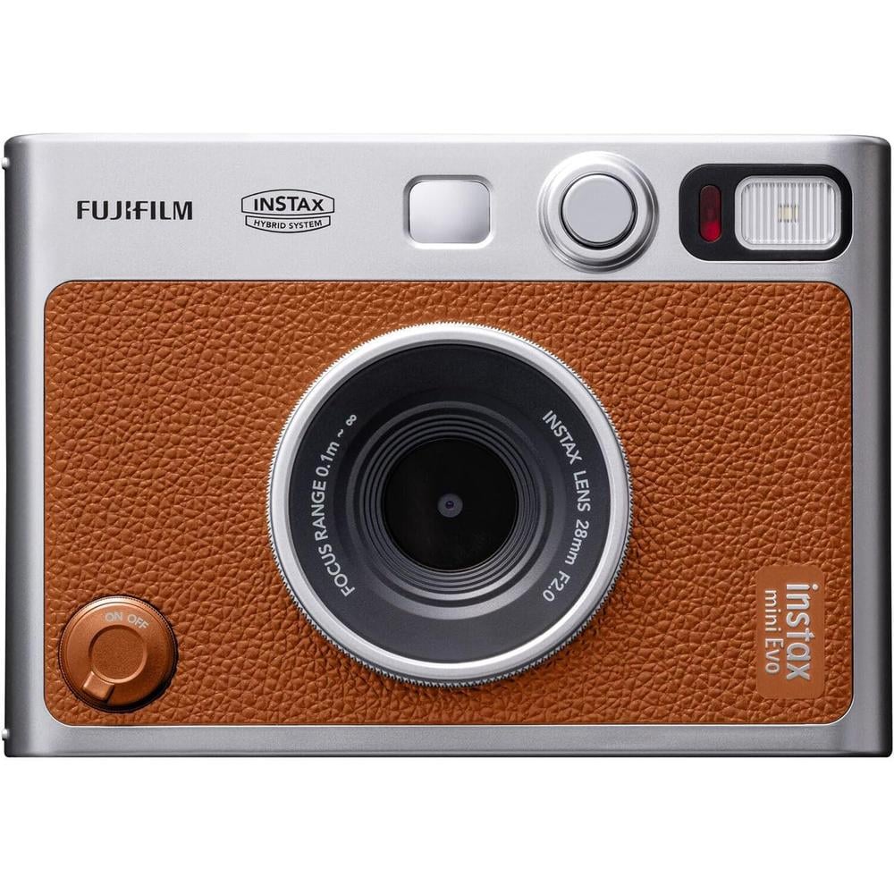 CÁMARA FUJIFILM HÍBRIDA INSTAX MINI EVO C/20 HOJAS ESTUCHE ÁLBUM Y MEMORIA 32 GB SET 5 PZS | MARRÓN - 3