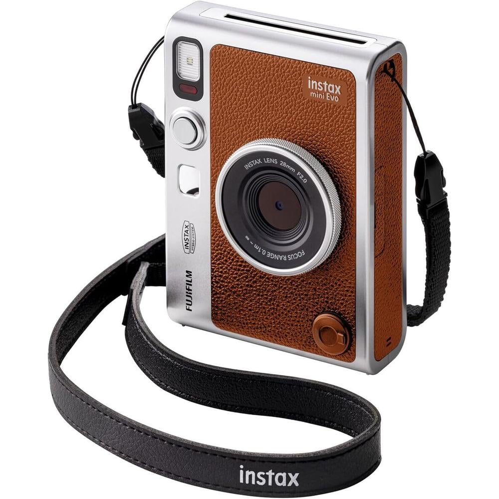 CÁMARA FUJIFILM HÍBRIDA INSTAX MINI EVO C/20 HOJAS ESTUCHE ÁLBUM Y MEMORIA 32 GB SET 5 PZS | MARRÓN - 6