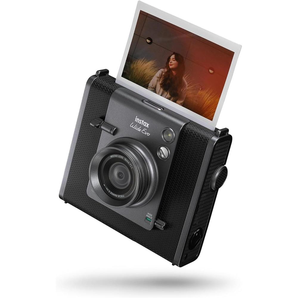 CÁMARA FUJIFILM HÍBRIDA INSTAX WIDE EVO C/5 TWIN PACKS Y KIT REGALO SET 3 PZS | NEGRO - 2