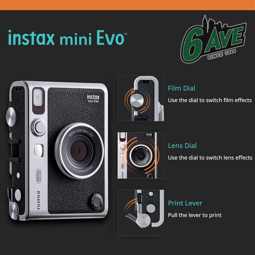 CÁMARA FUJIFILM HÍBRIDA INSTAX MINI EVO C/40 HOJAS MEMORIA 32 GB Y ESTUCHE - 2