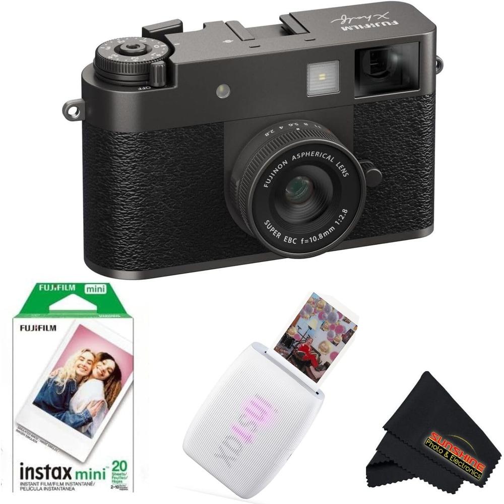 CÁMARA DIGITAL FUJIFILM X HALF IMPRESORA INSTAX MINI LINK 3 WHITE PAÑO MICROFIBRA 20 HOJAS - SET 4 PZS - 1