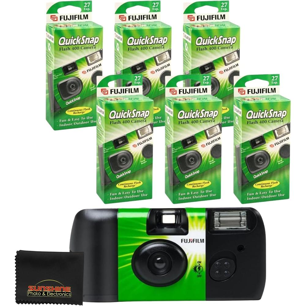 CÁMARA DESECHABLE FUJIFILM QUICKSNAP FLASH 400 PAÑO MICROFIBRA OV - PACK 6 PZS - 1