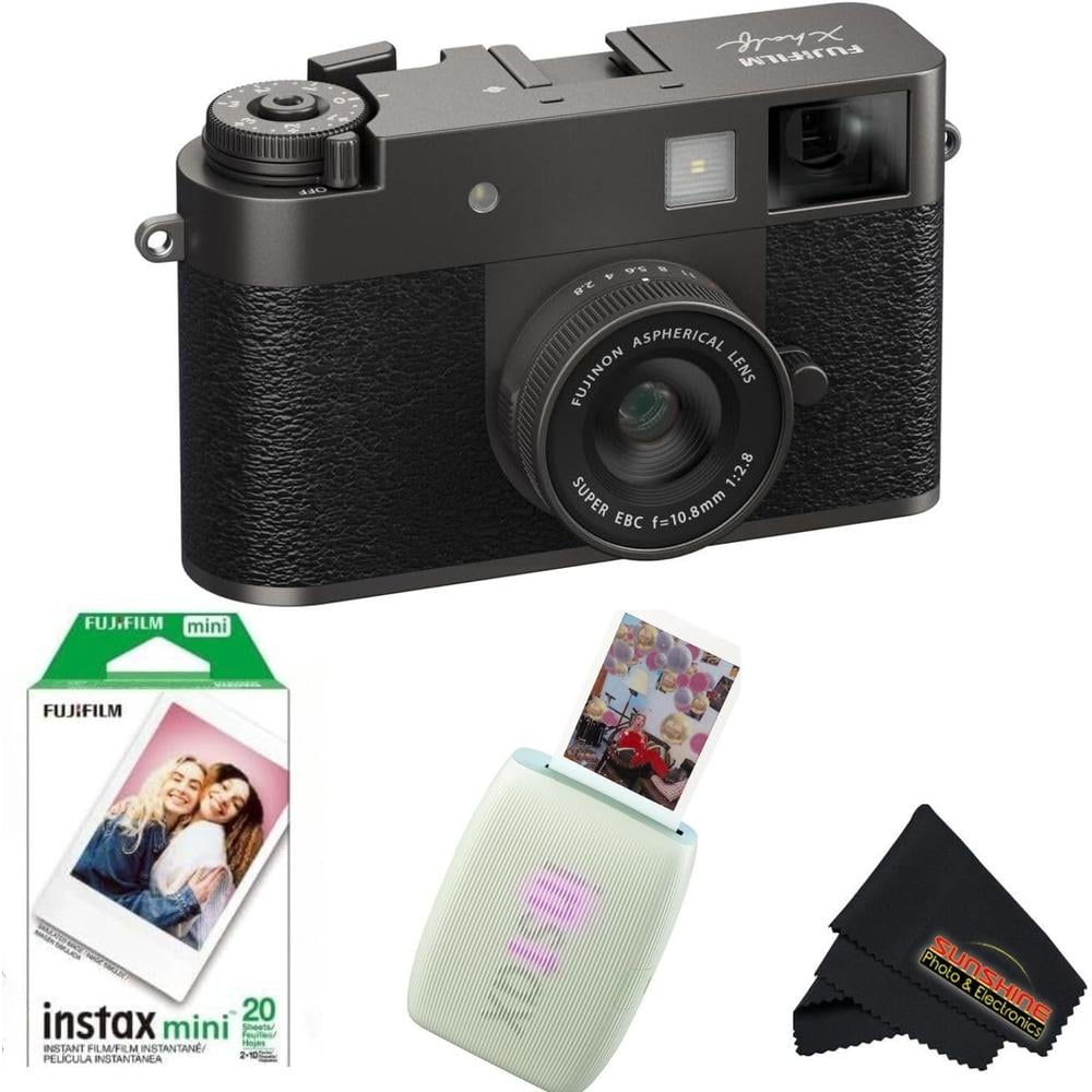 CÁMARA DIGITAL FUJIFILM X HALF IMPRESORA INSTAX MINI LINK 3 GREEN PAÑO MICROFIBRA 20 HOJAS - SET 4 PZS - 1