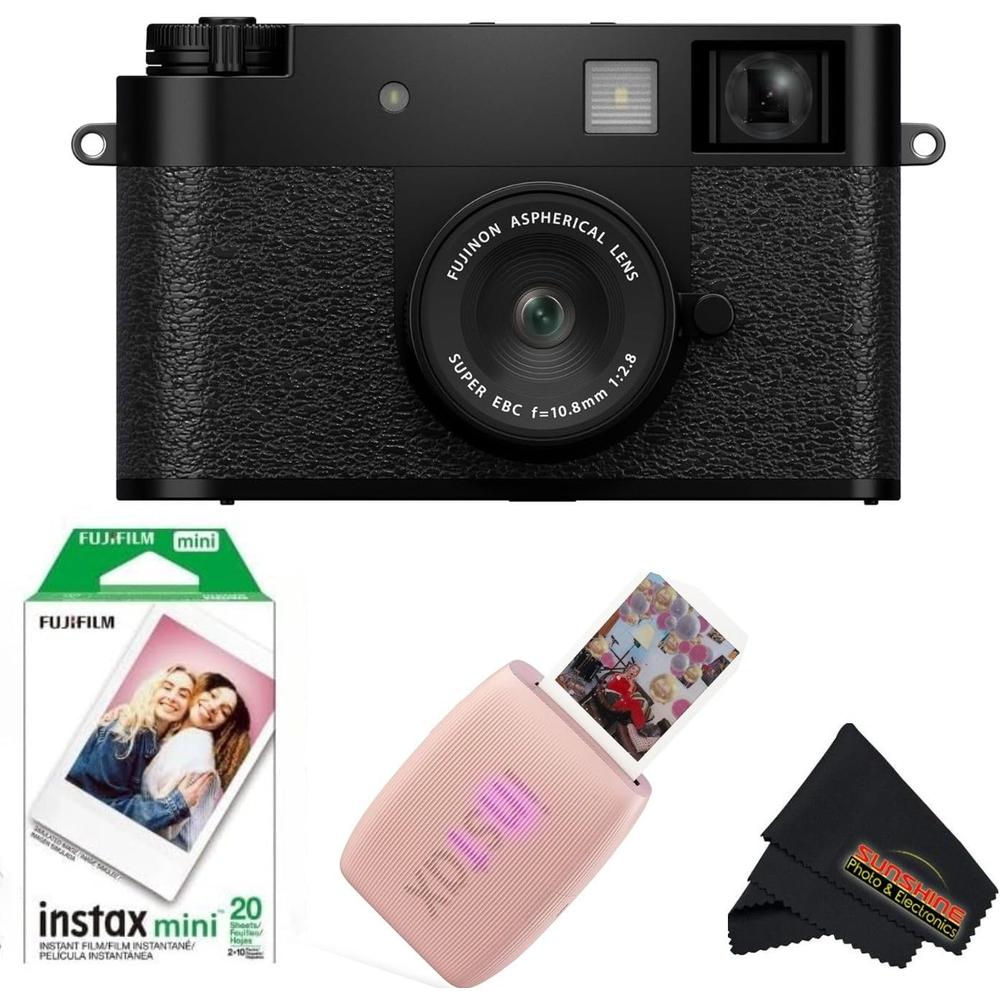 CÁMARA DIGITAL FUJIFILM X HALF IMPRESORA INSTAX MINI LINK 3 ROSE PINK PAÑO MICROFIBRA 20 HOJAS - SET 4 PZS - 1