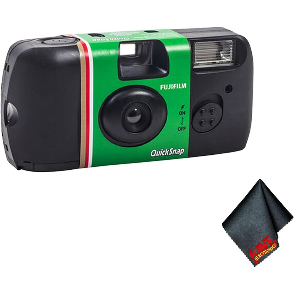 CÁMARA DESECHABLE FUJIFILM QUICKSNAP FLASH 400 PAÑO MICROFIBRA - SET 2 PZS - 1