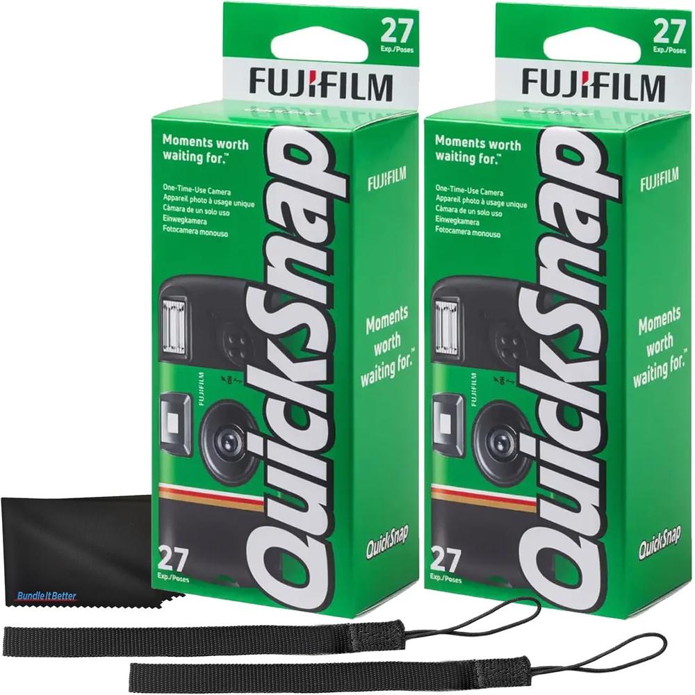 CÁMARA DESECHABLE FUJIFILM QUICKSNAP FLASH 400 2 CORREAS DE MANO - PACK 2 PZS - 1