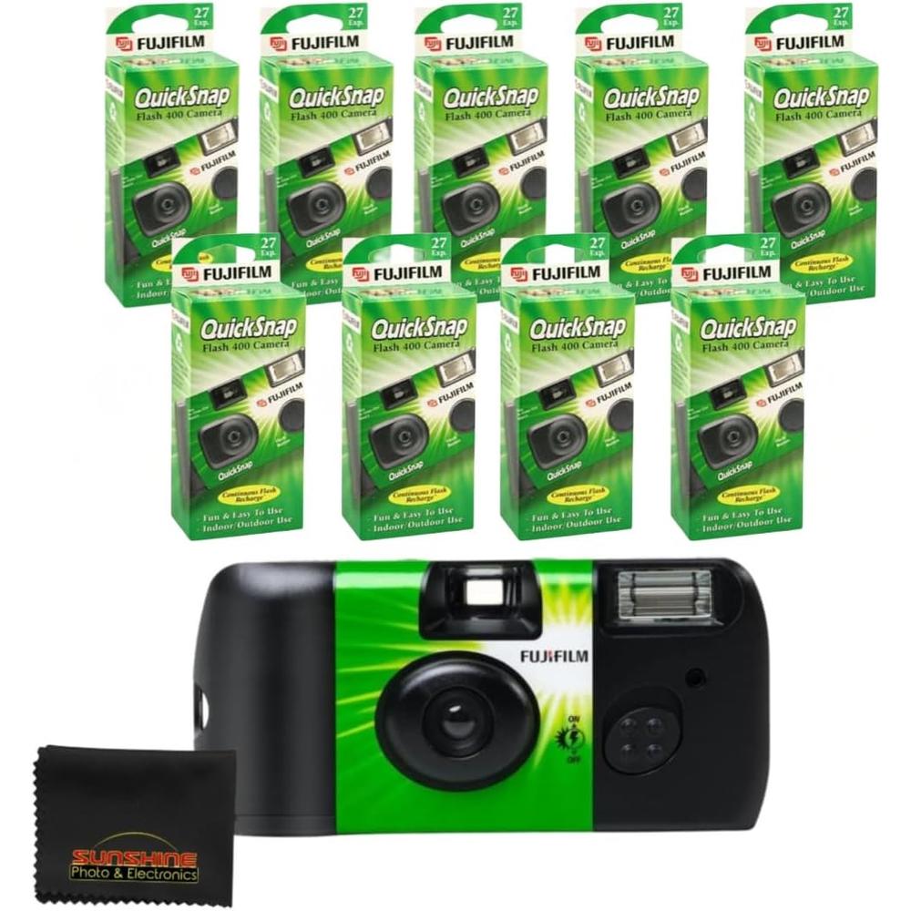 CÁMARA DESECHABLE FUJIFILM QUICKSNAP FLASH 400 PAÑO MICROFIBRA - PACK 9 PZS - 1