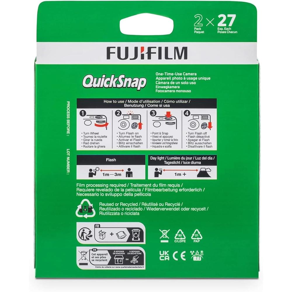 CÁMARA DESECHABLE FUJIFILM QUICKSNAP FLASH 400 35MM NV - PACK 8 PZS - 5