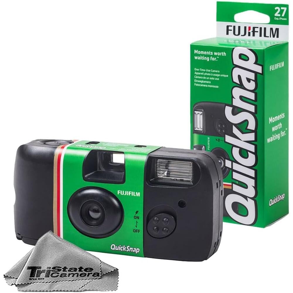 CÁMARA DESECHABLE FUJIFILM QUICKSNAP FLASH 400 35MM NV PAÑO MICROFIBRA - SET 2 PZS - 1