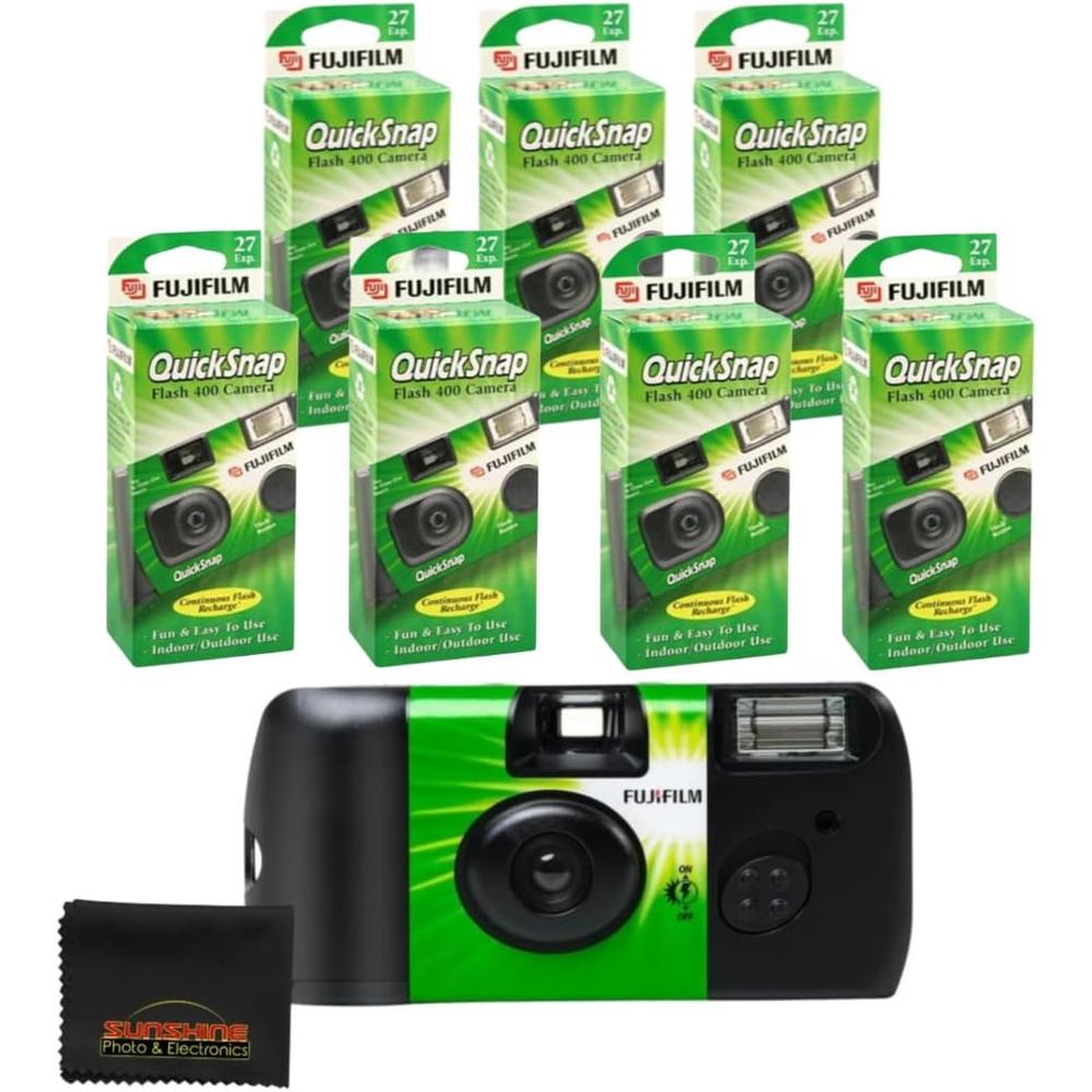 CÁMARA DESECHABLE FUJIFILM QUICKSNAP FLASH 400 PAÑO MICROFIBRA - PACK 7 PZS - 1