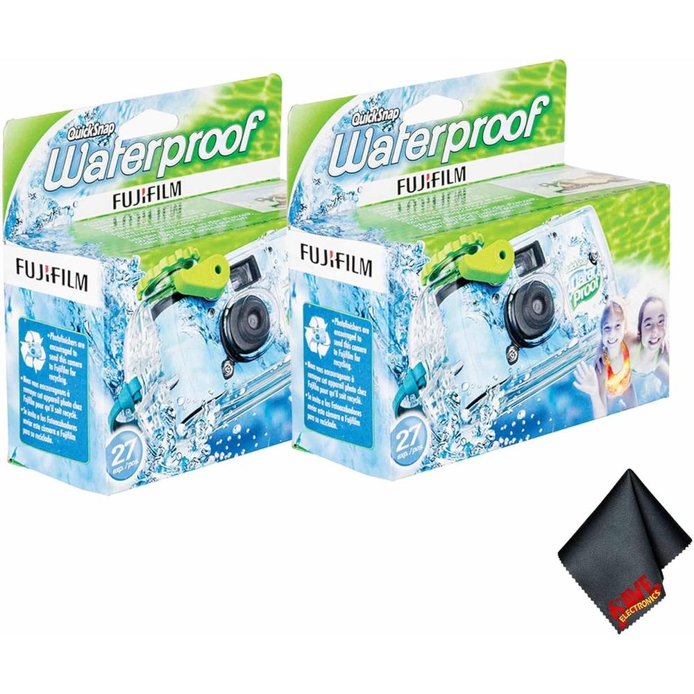 CÁMARA DESECHABLE FUJIFILM QUICKSNAP 800 RESISTENTE AL AGUA 35MM DIGINERDS PAÑO MICROFIBRA - PACK 2 PZS - 1