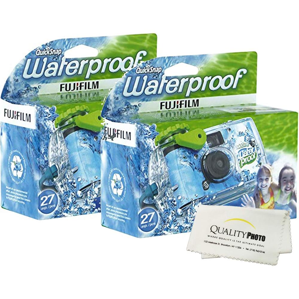 CÁMARA DESECHABLE FUJIFILM QUICKSNAP 800 RESISTENTE AL AGUA 35MM PAÑO MICROFIBRA - PACK 2 PZS - 1