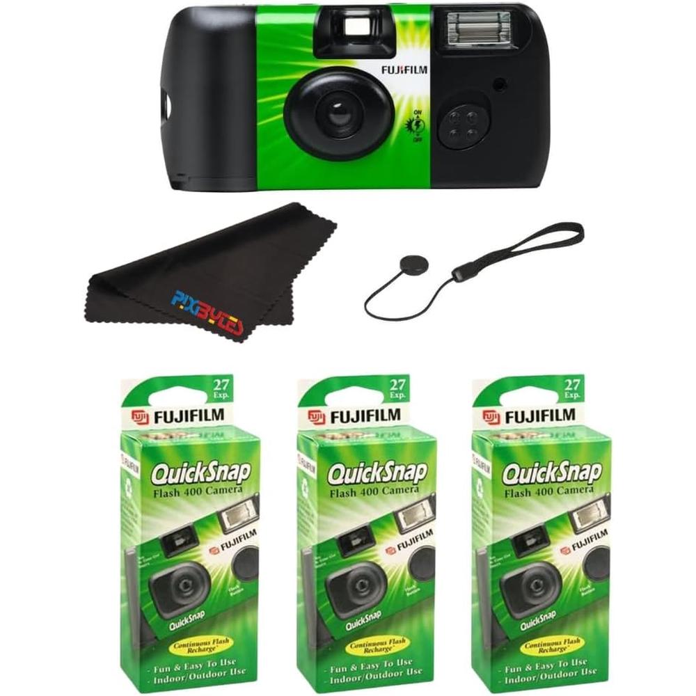 CÁMARA DESECHABLE FUJIFILM QUICKSNAP FLASH 400 TAPA PROTECTORA - PACK 3 PZS - 1
