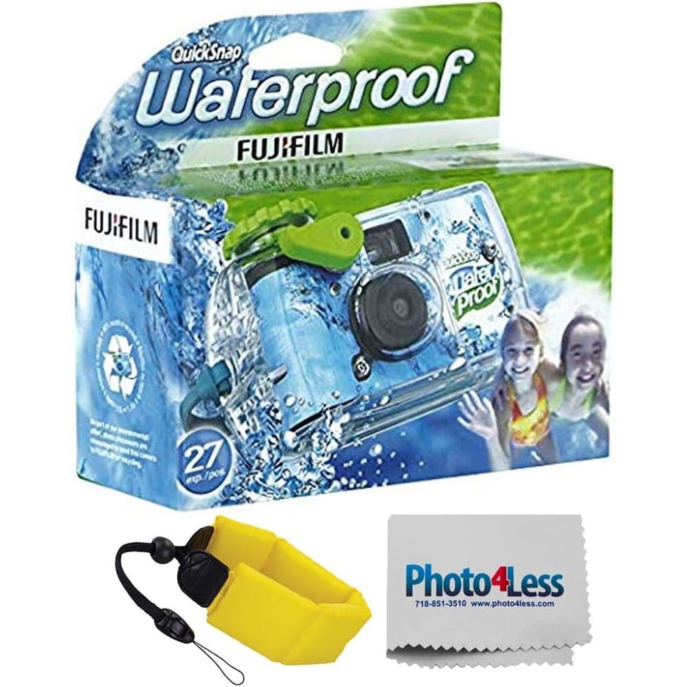 CÁMARA DESECHABLE FUJIFILM QUICKSNAP RESISTENTE AL AGUA 35MM CORREA FLOTANTE - SET 2 PZS - 1