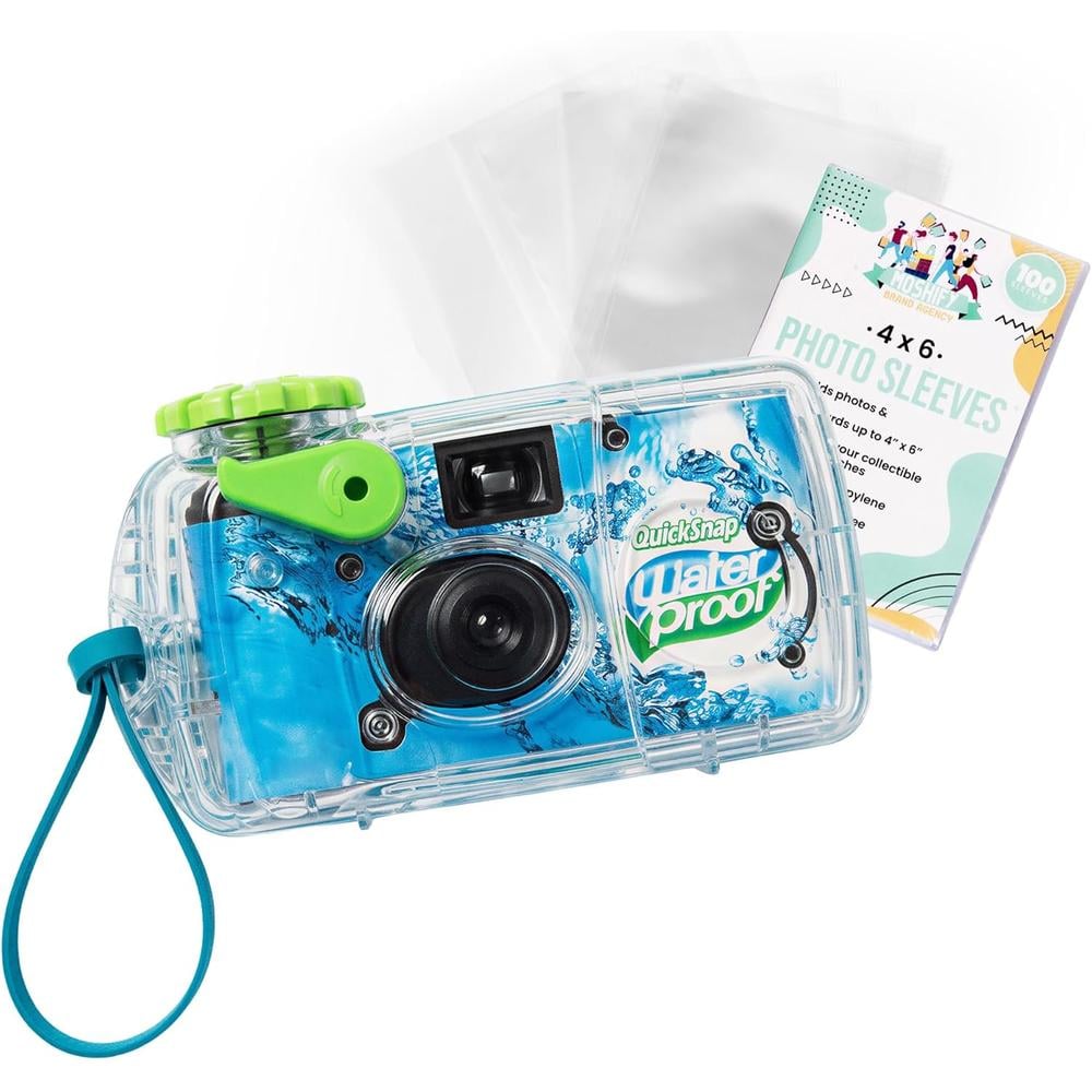 CÁMARA DESECHABLE FUJIFILM QUICKSNAP RESISTENTE AL AGUA 35MM CON FUNDAS FOTOGRÁFICAS - 1