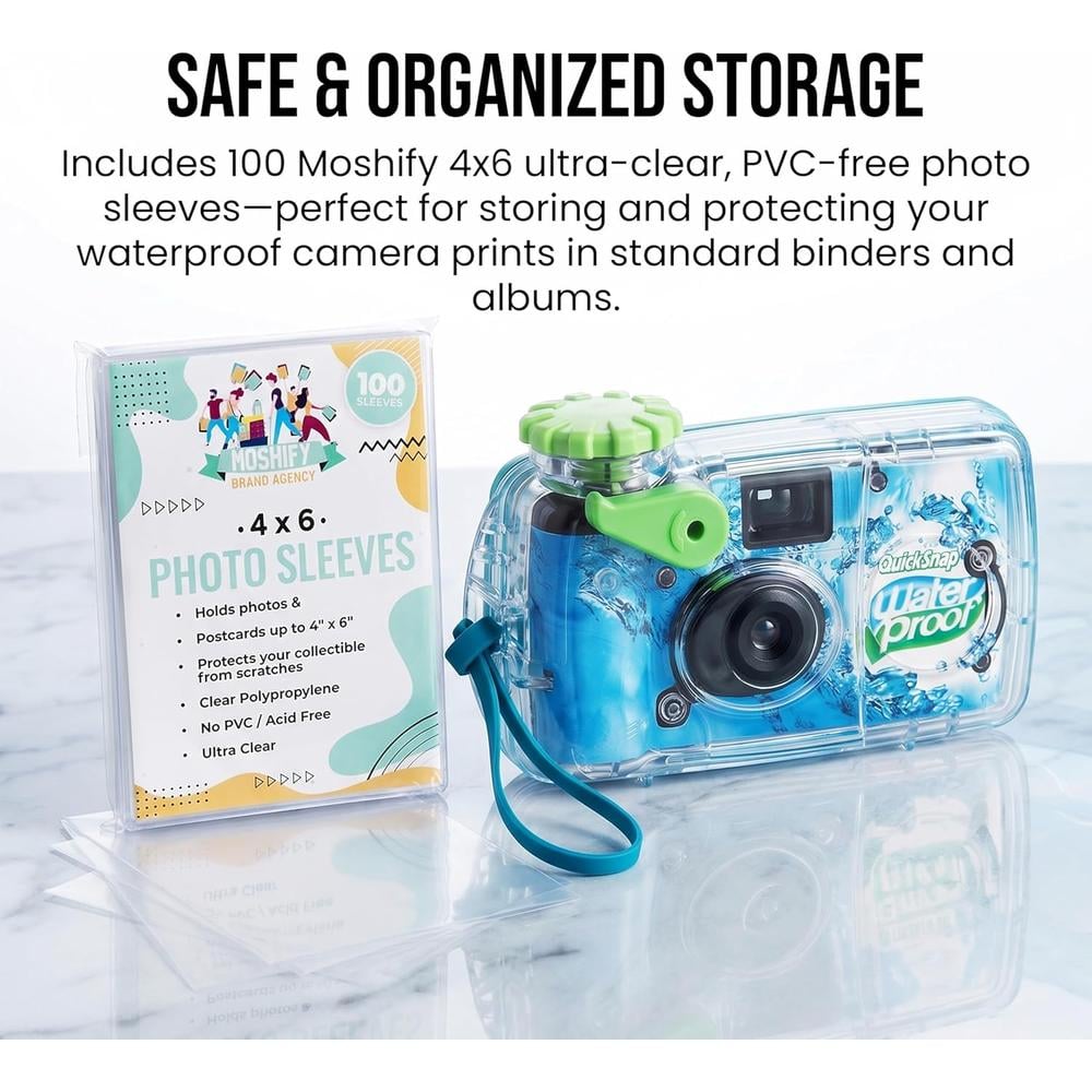 CÁMARA DESECHABLE FUJIFILM QUICKSNAP RESISTENTE AL AGUA 35MM CON FUNDAS FOTOGRÁFICAS - 4