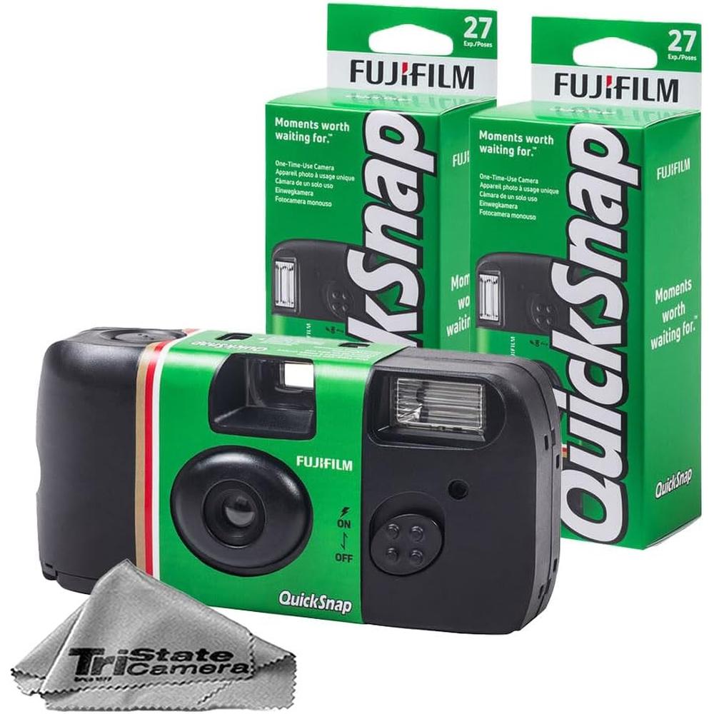 CÁMARA DESECHABLE FUJIFILM QUICKSNAP FLASH 400 35MM NV PAÑO MICROFIBRA - PACK 2 PZS - 1