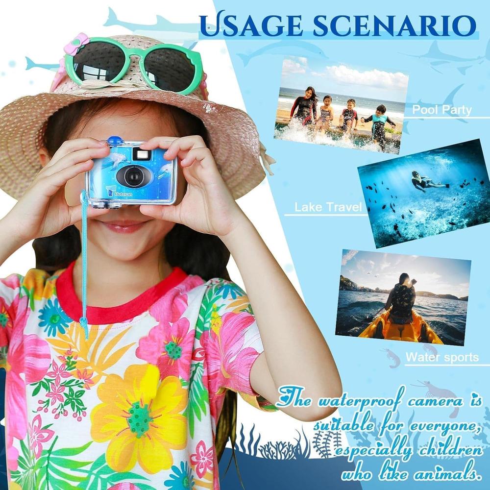 CÁMARA DESECHABLE FUJIFILM QUICKSNAP RESISTENTE AL AGUA 35MM USB SANDISK 32GB PAÑO MICROFIBRA - PACK 5 PZS - 6