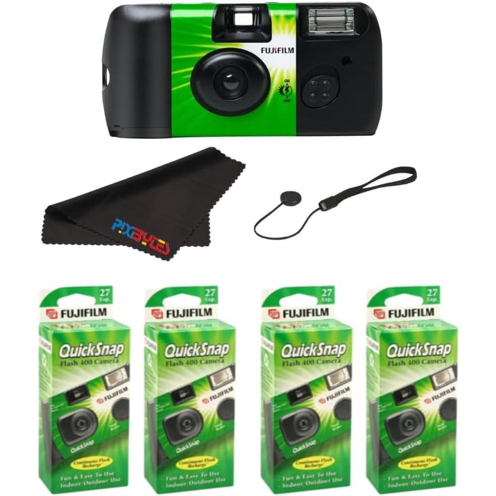 CÁMARA DESECHABLE FUJIFILM QUICKSNAP FLASH 400 TAPA PROTECTORA - PACK 4 PZS - 1