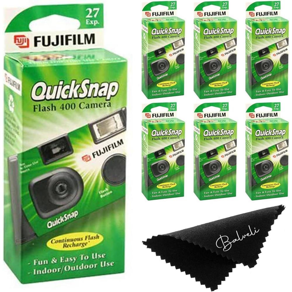 CÁMARA DESECHABLE FUJIFILM QUICKSNAP FLASH 400 35MM TELA BALVELI - PACK 6 PZS - 2