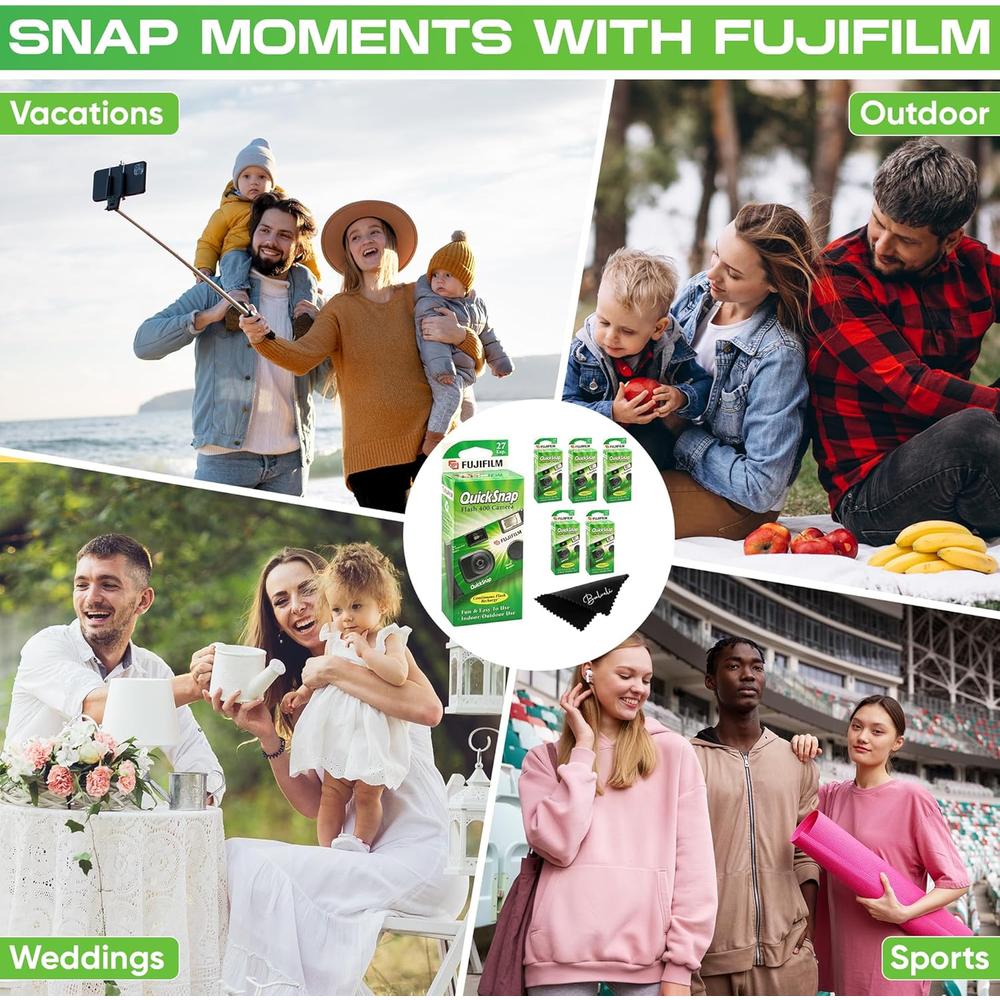 CÁMARA DESECHABLE FUJIFILM QUICKSNAP FLASH 400 35MM TELA BALVELI - PACK 6 PZS - 5