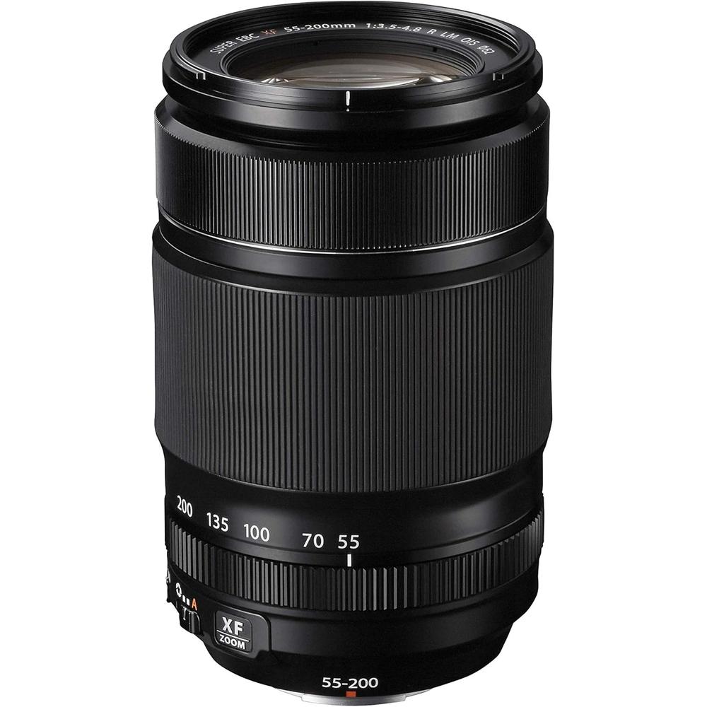 LENTE ZOOM FUJIFILM XF55-200MM F3.5-4.8 + FILTRO UV + ESTUCHE - SET 4 PZS - 1
