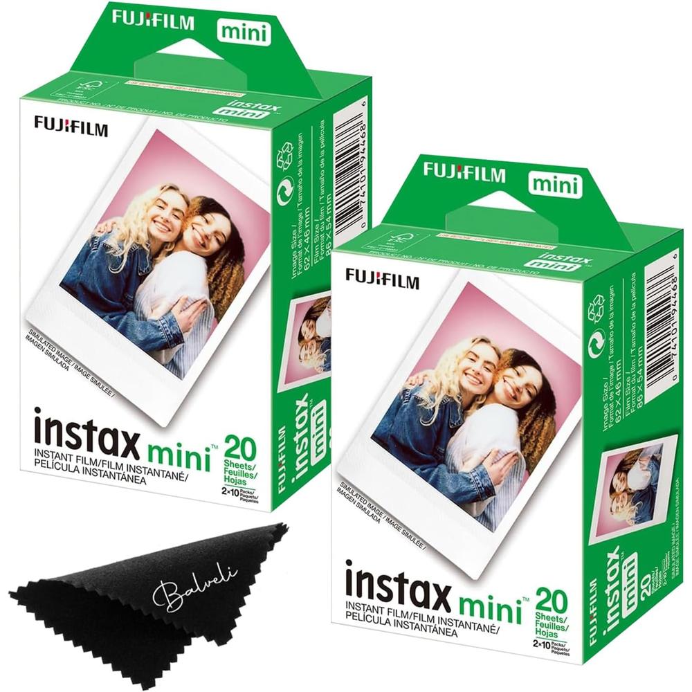 PELÍCULA INSTANTÁNEA FUJIFILM INSTAX MINI + PAÑP BALVELI- PACK 40 HOJAS - 1