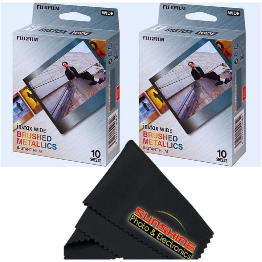 PELÍCULA INSTANTÁNEA FUJIFILM INSTAX WIDE BRUSHED METALLICS - PACK 20 HOJAS - 1