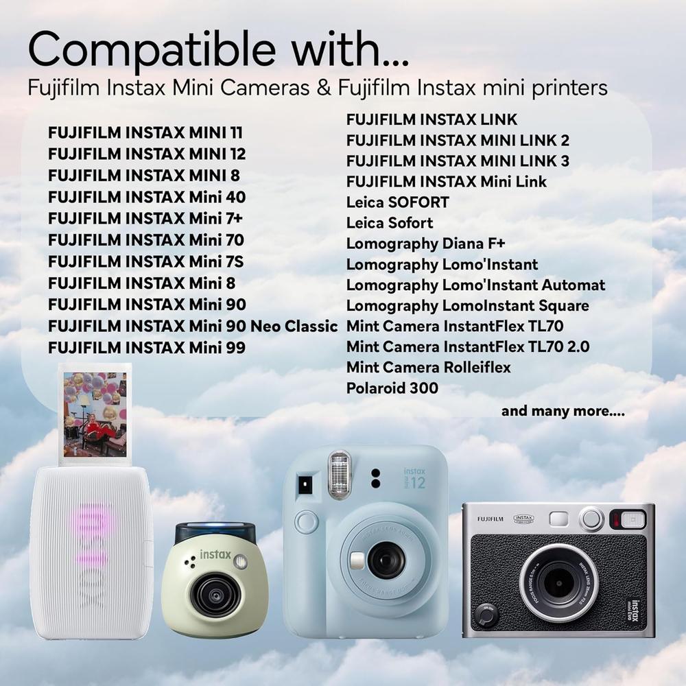 PELÍCULA INSTANTÁNEA FUJIFILM INSTAX MINI + PAÑO MICROFIBRA 6AVE - PACK 100 HOJAS - 4