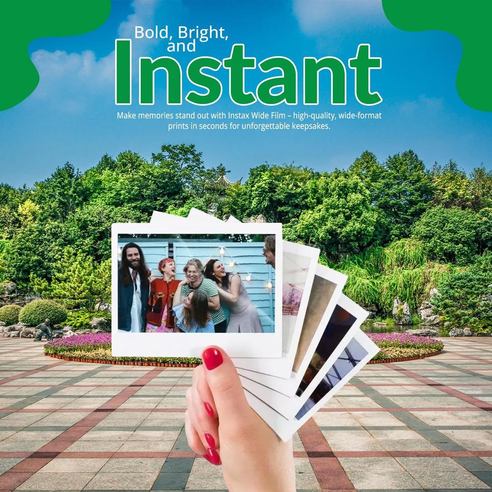 PELÍCULA INSTANTÁNEA FUJIFILM INSTAX WIDE + PAÑO BLUEBIRDSALES - PACK 40 HOJAS - 4