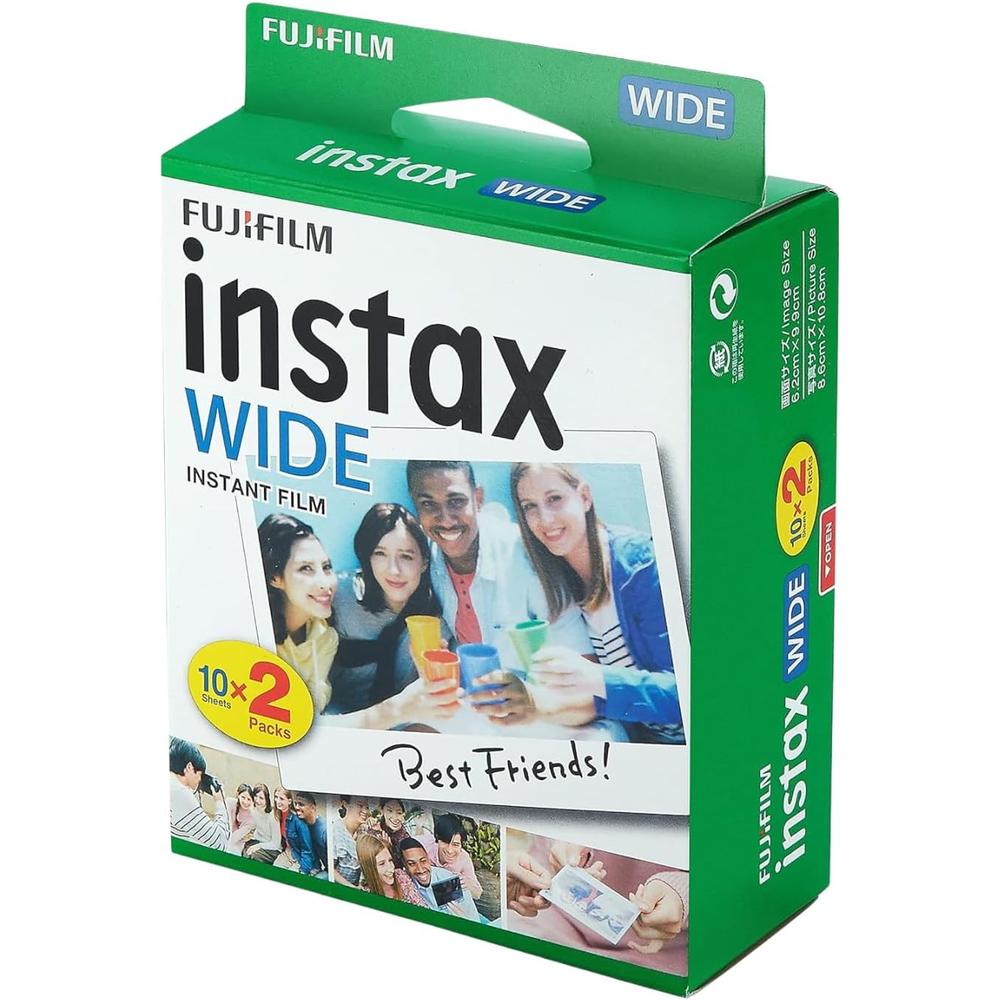 PELÍCULA INSTANTÁNEA FUJIFILM INSTAX WIDE + PAÑO BLUEBIRDSALES - PACK 40 HOJAS - 6