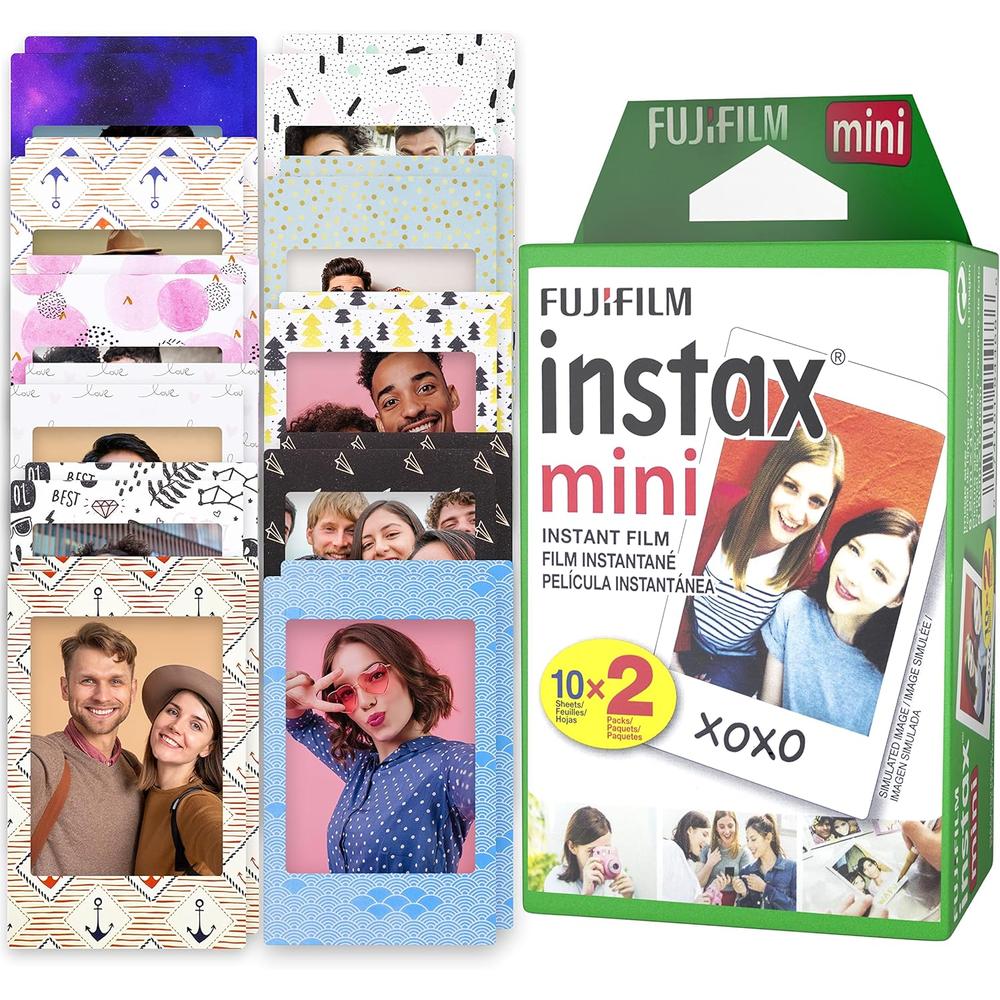 PELÍCULA INSTANTÁNEA FUJIFILM INSTAX MINI + MARCOS MOSHIFY - PACK 20 HOJAS - 1