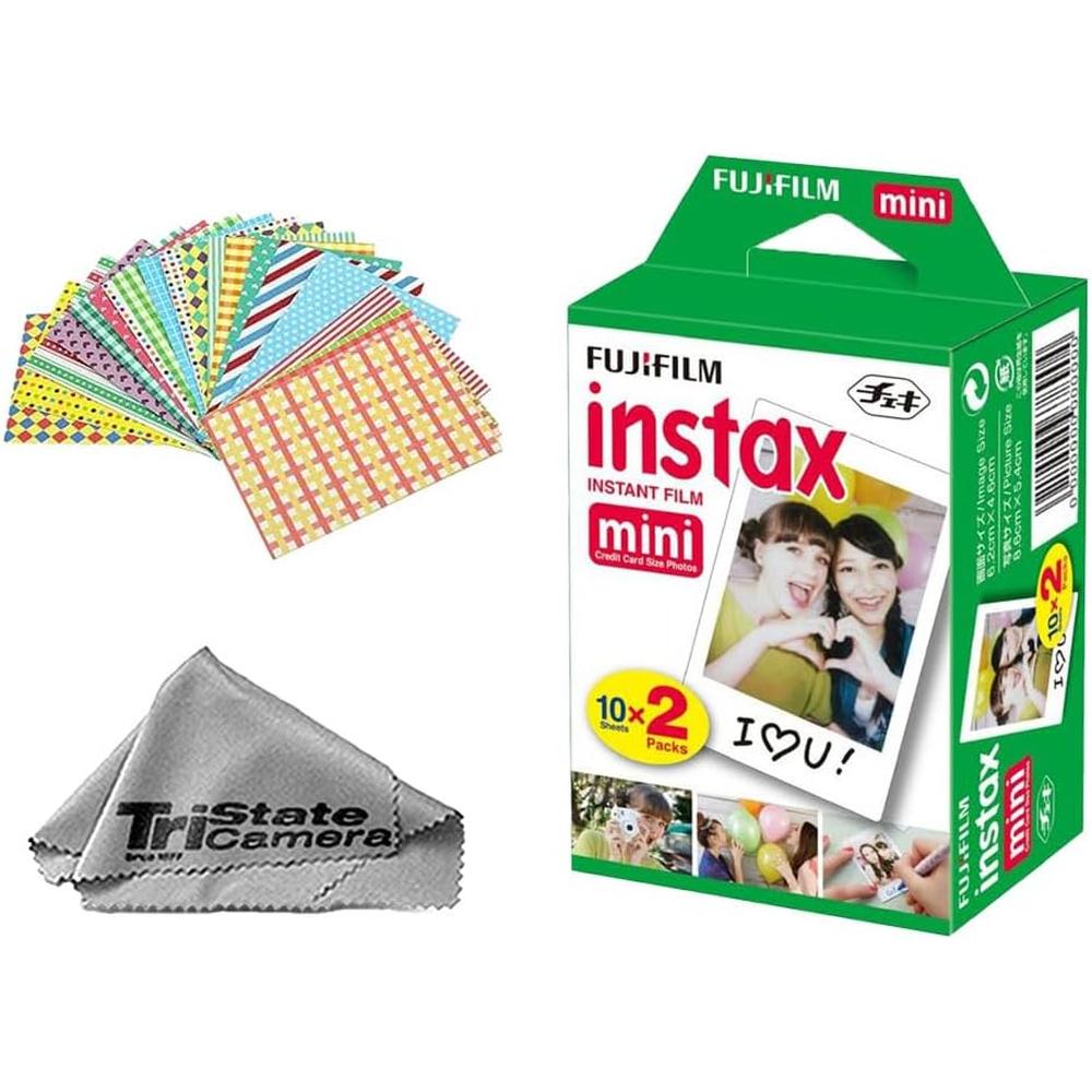 PELÍCULA INSTANTÁNEA FUJIFILM INSTAX MINI + MARCOS ADHESIVOS - SET 3 PZS - 1