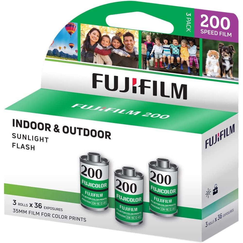 PELÍCULA FOTOGRÁFICA FUJIFILM FUJICOLOR 200 35MM - PACK 3 PZS - 1
