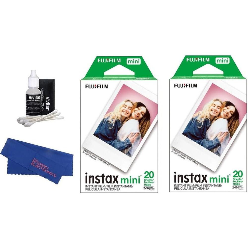 PELÍCULA INSTANTÁNEA FUJIFILM INSTAX MINI + KIT DE LIMPIEZA - PACK 40 HOJAS - 1