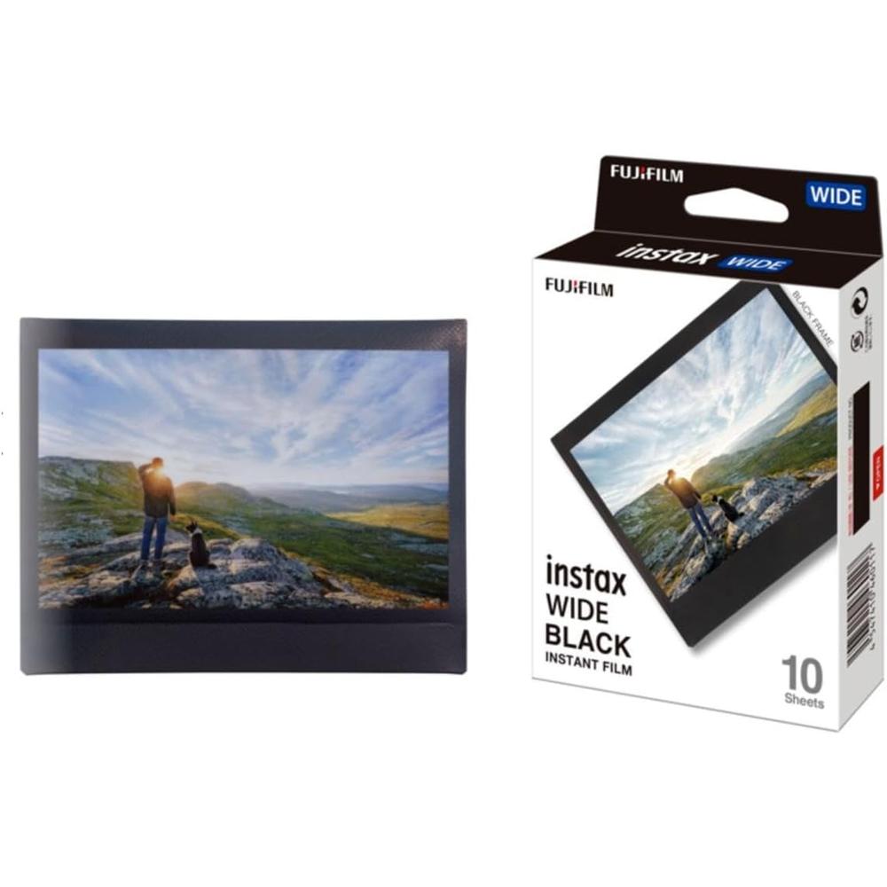 PELÍCULA INSTANTÁNEA FUJIFILM INSTAX WIDE BLACK FRAME - PACK 10 HOJAS - 1