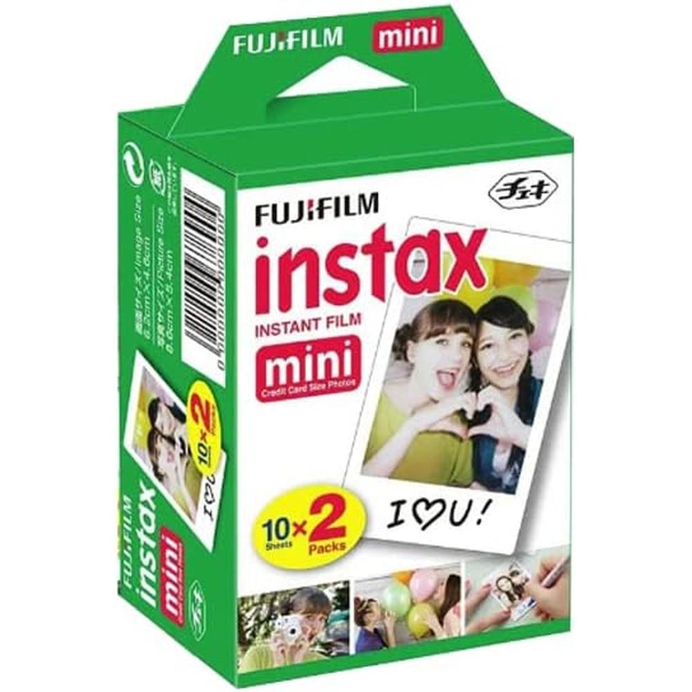 PELÍCULA INSTANTÁNEA FUJIFILM INSTAX MINI + PAÑO DE LIMPIEZA - PACK 20 HOJAS | BLANCO - 3