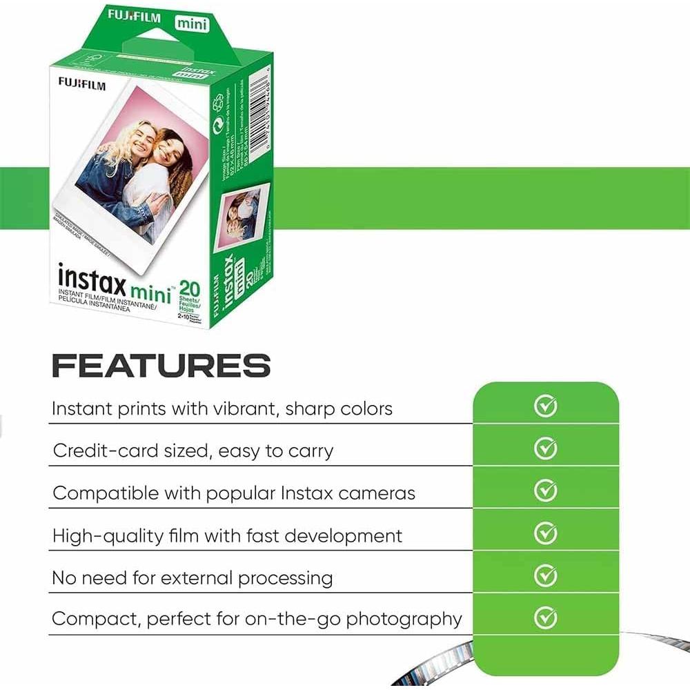 PELÍCULA INSTANTÁNEA FUJIFILM INSTAX MINI + ÁLBUM COLGANTE - PACK 20 HOJAS - 5