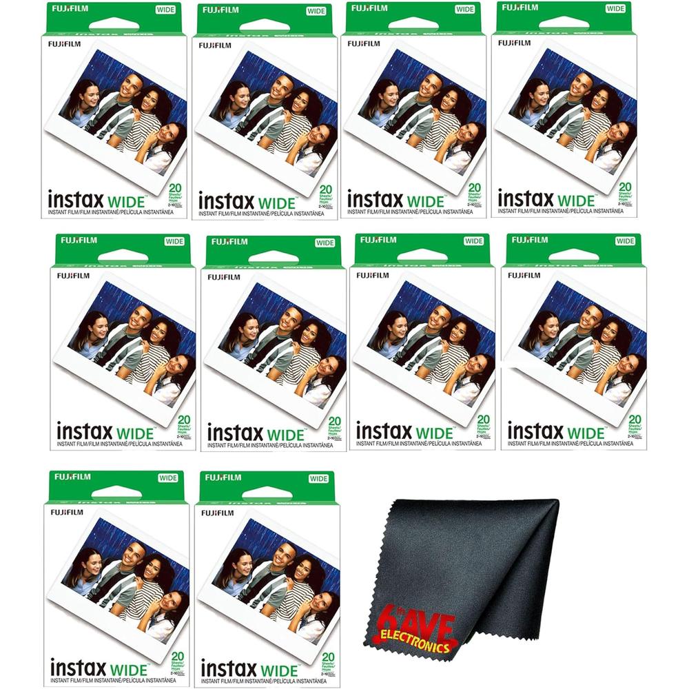 PELÍCULA INSTANTÁNEA FUJIFILM INSTAX WIDE + PAÑO DIGINERDS- PACK 200 HOJAS - 1