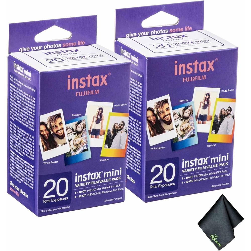 PELÍCULA INSTANTÁNEA FUJIFILM INSTAX MINI VARIETY - PACK 2 X 20 HOJAS - 1