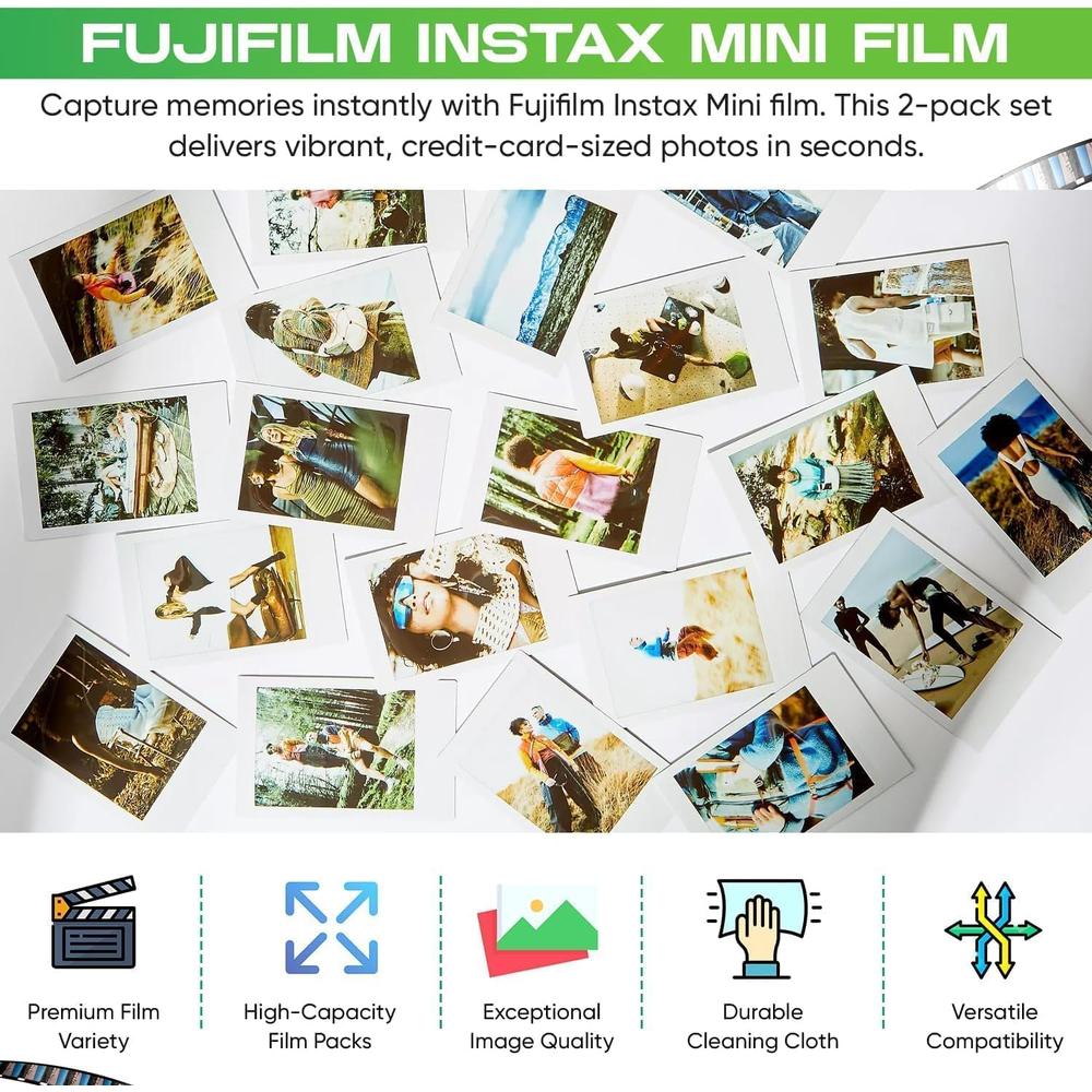 PELÍCULA INSTANTÁNEA FUJIFILM INSTAX MINI - PACK 20 HOJAS | BLANCO - 6