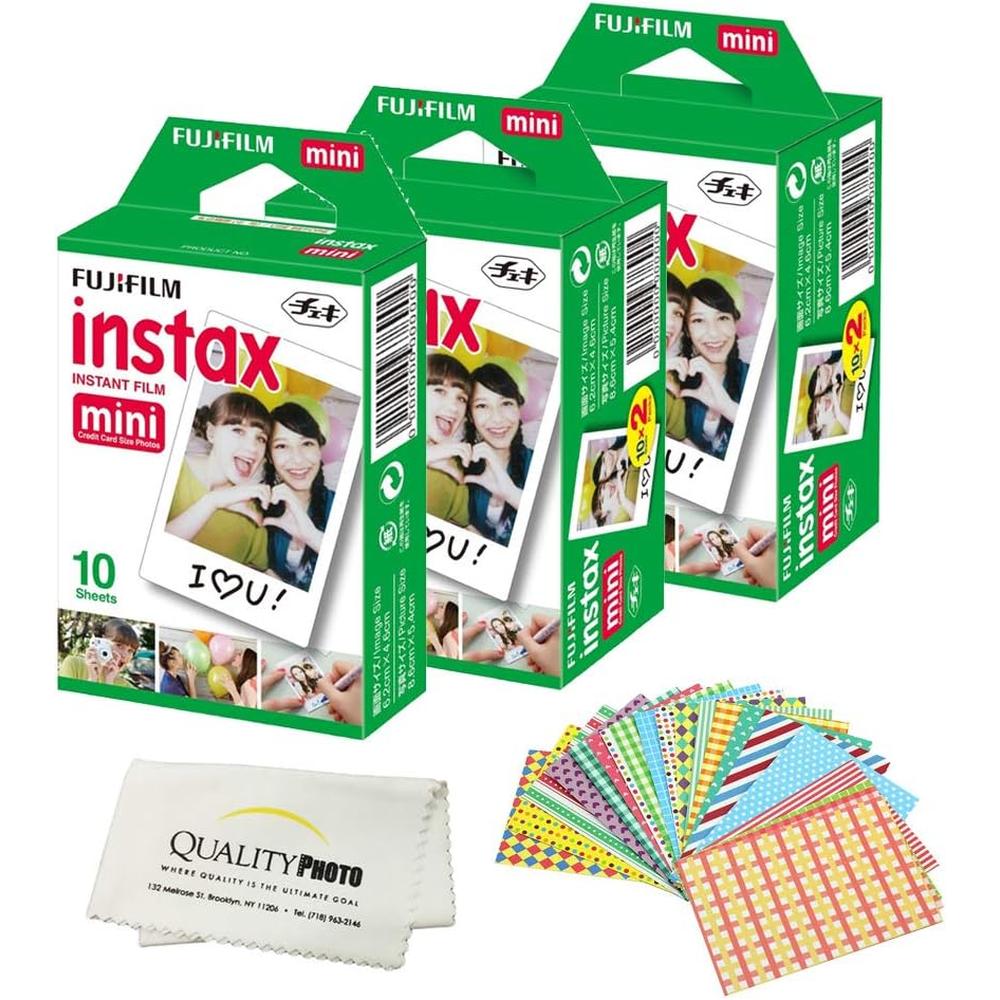PELÍCULA INSTANTÁNEA FUJIFILM INSTAX MINI + PEGATINAS - PACK 50 HOJAS - 1