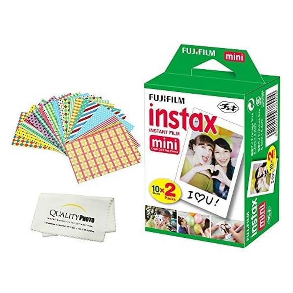 PELÍCULA INSTANTÁNEA FUJIFILM INSTAX MINI + PEGATINAS + PAÑO DE LIMPIEZA - SET 3 PZS - 1