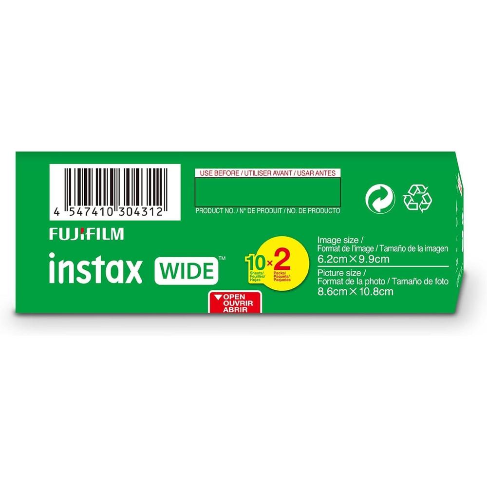 PELÍCULA INSTANTÁNEA FUJIFILM INSTAX WIDE + PAÑO DE MICROFIBRA - PACK 40 HOJAS - 3