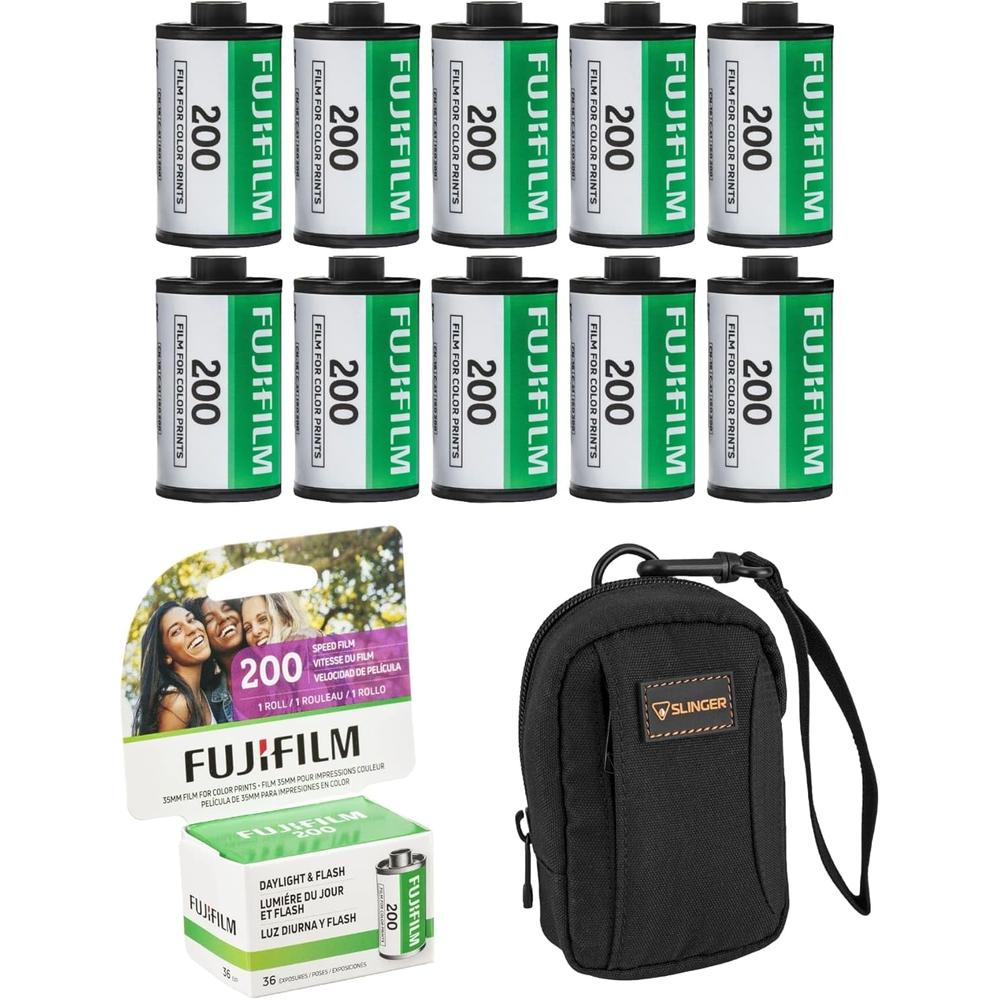 PELÍCULA FOTOGRÁFICA FUJIFILM 200 ISO 35MM + BOLSO PARA CÁMARA - PACK 10 ROLLOS - 1